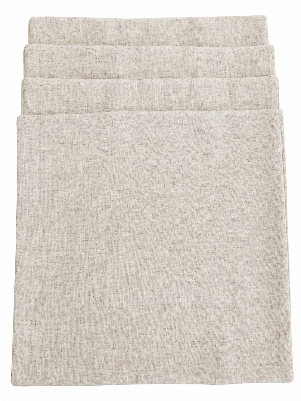 NEW Deconovo 16x16 Faux Linen Pillow Covers Set of 4 Cream Off White